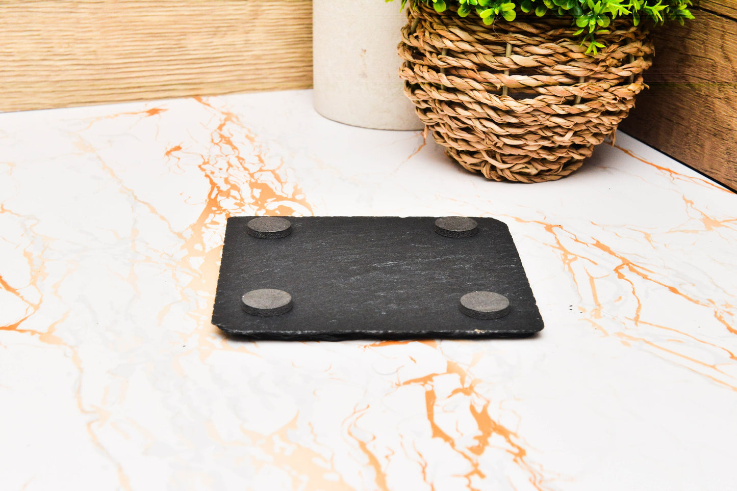 Celtic Slate Coaster – Engraved Irish Cross or Symbol for Folklore-Inspired Home Decor