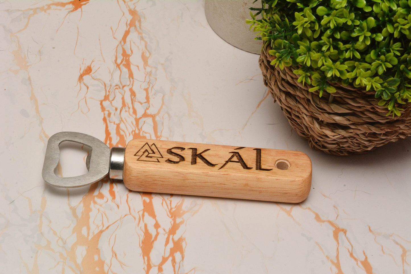Viking Wooden Bottle Opener, Norse inspired bottle opener gift. Housewarming Gift, Viking gift. Beer opener