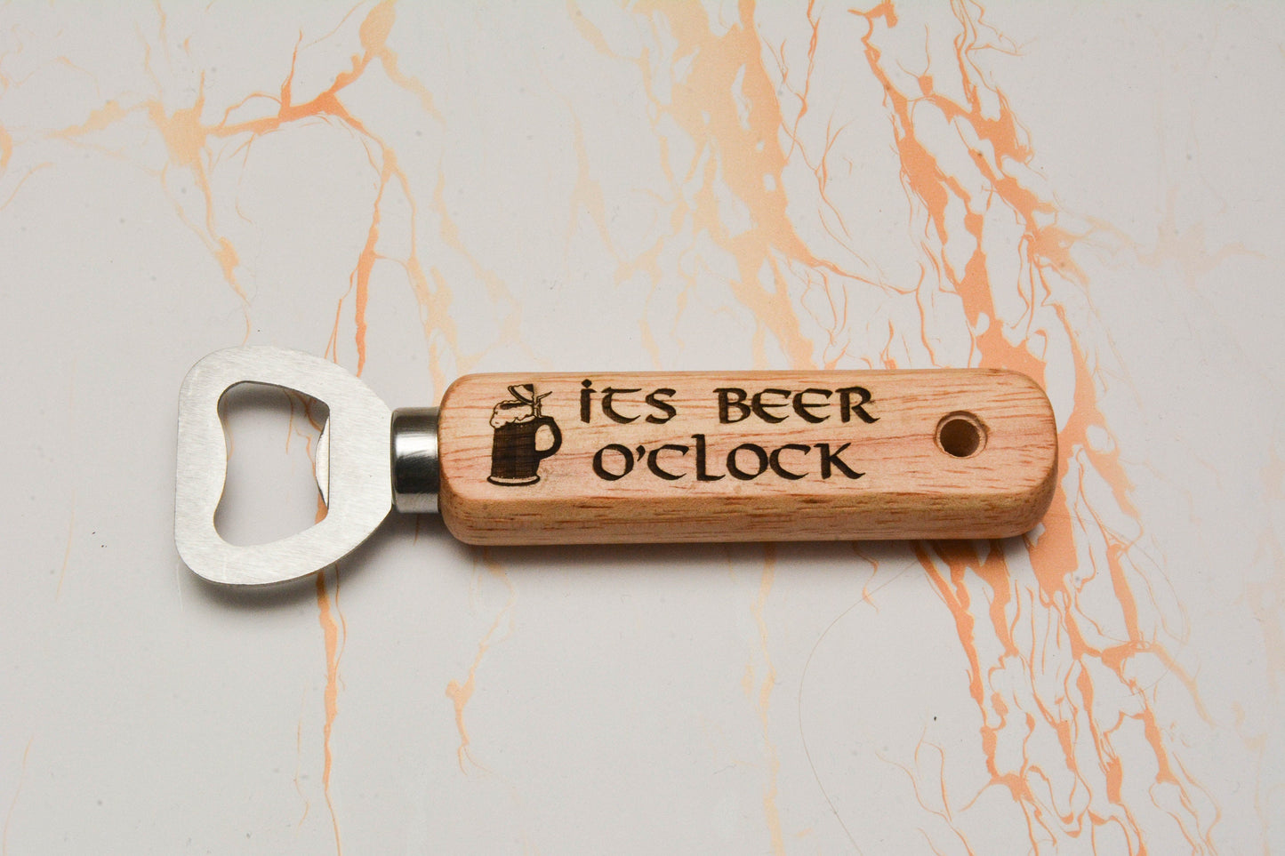 Funny Wooden Bottle Opener – Quirky Joke Gift for Dad, Beer Lover, or Housewarming – Custom Engraved Beer Opener