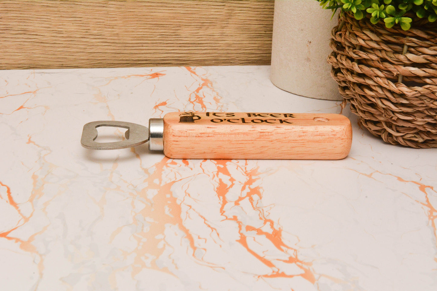 Funny Wooden Bottle Opener – Quirky Joke Gift for Dad, Beer Lover, or Housewarming – Custom Engraved Beer Opener