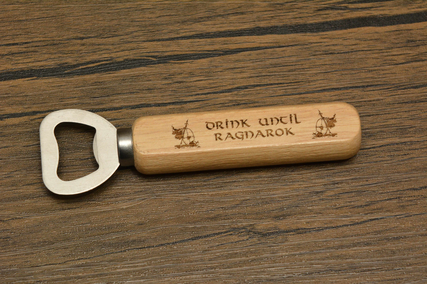Viking Wooden Bottle Opener, Norse inspired bottle opener gift. Housewarming Gift, Viking gift. Beer opener