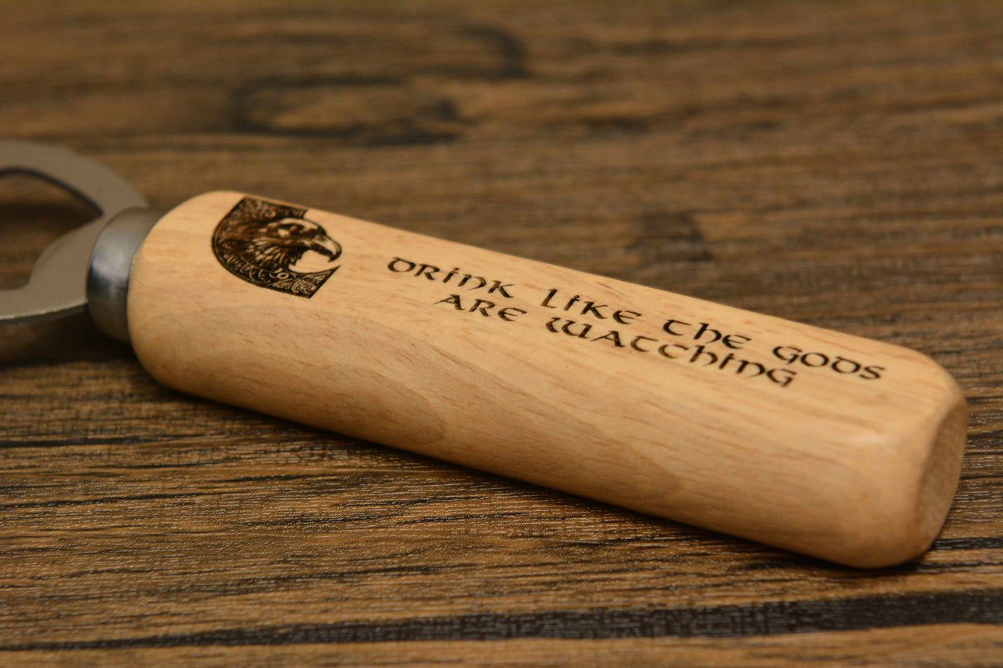 Viking Wooden Bottle Opener, Norse inspired bottle opener gift. Housewarming Gift, Viking gift. Beer opener