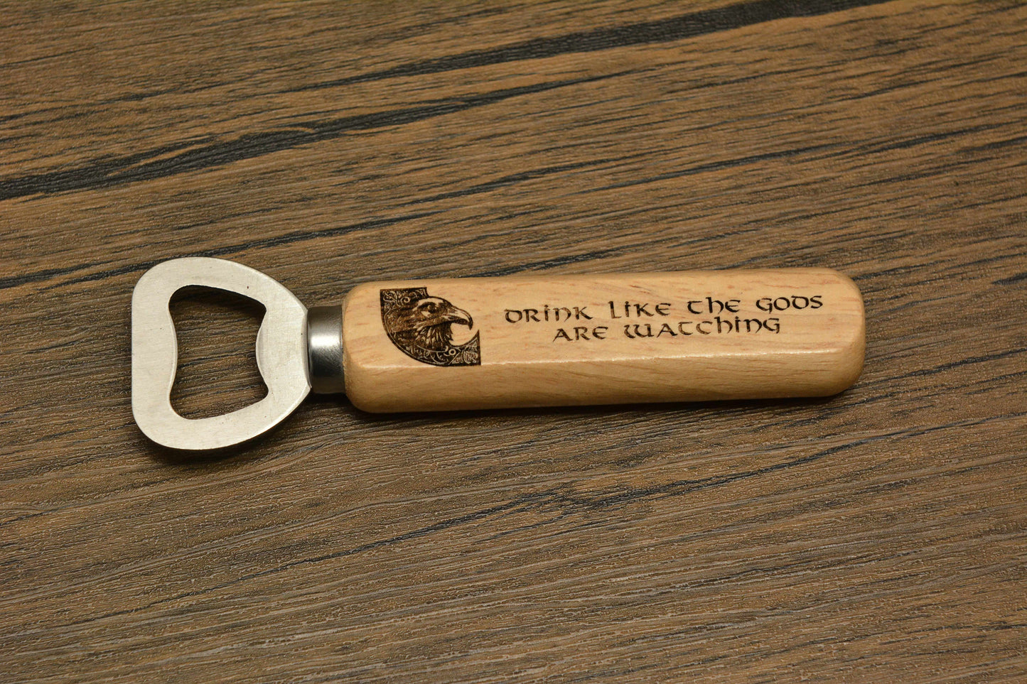 Viking Wooden Bottle Opener, Norse inspired bottle opener gift. Housewarming Gift, Viking gift. Beer opener