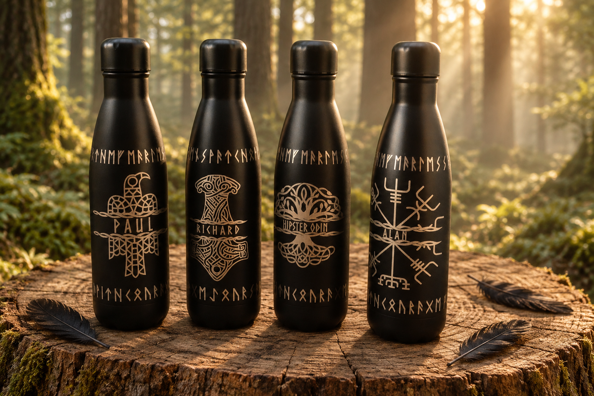 Personalised Norse Engraved 500ml Thermal Bottle