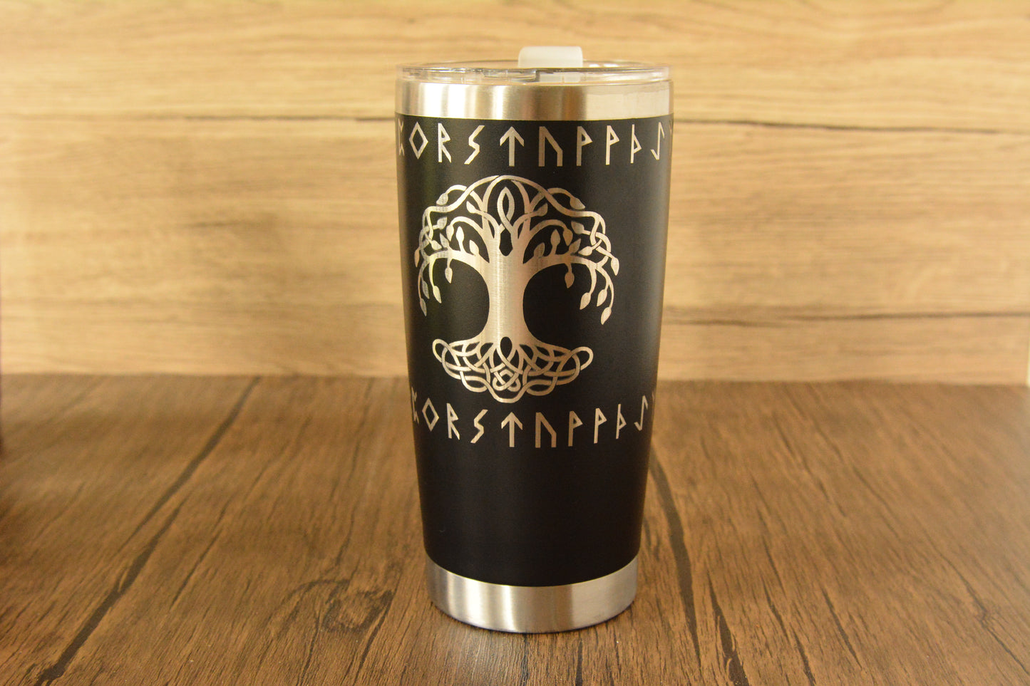 Norse Thermal Mug – Engraved Viking Travel Cup, 500ml Insulated Stainless Steel
