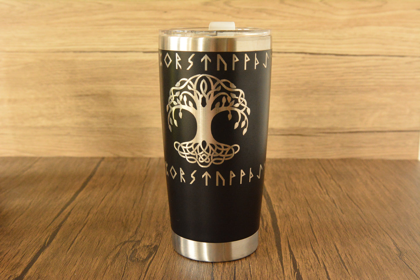 Norse Thermal Mug – Engraved Viking Travel Cup, 500ml Insulated Stainless Steel
