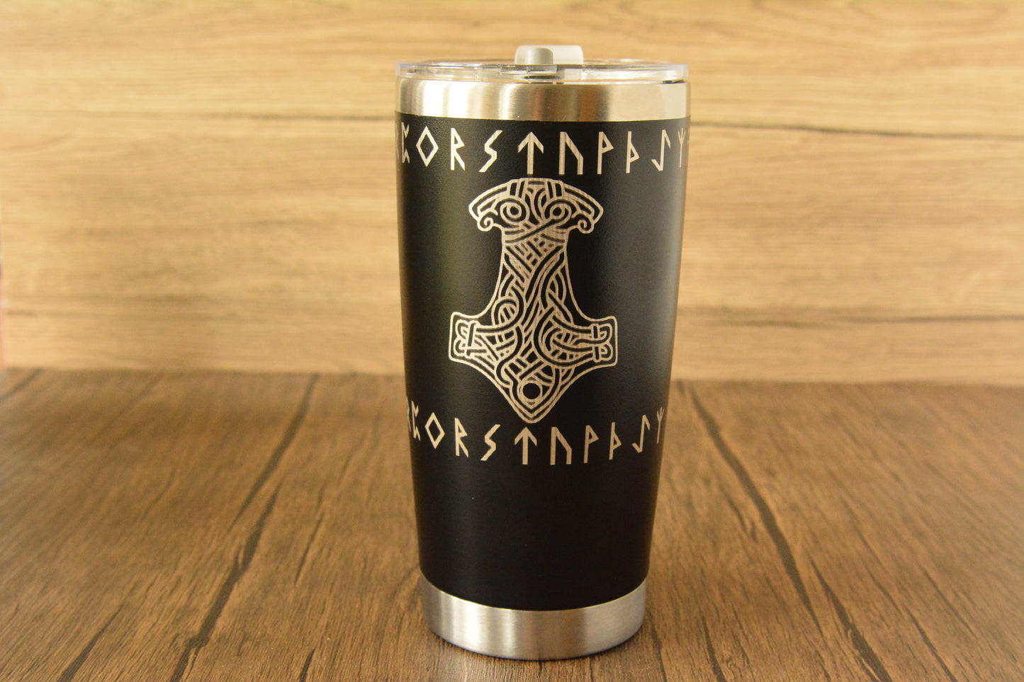 Norse Thermal Mug – Engraved Viking Travel Cup, 500ml Insulated Stainless Steel