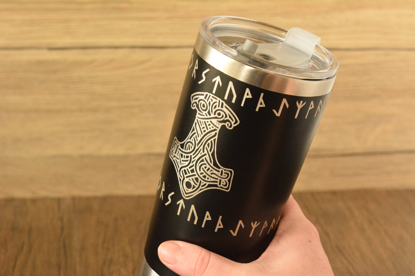 Norse Thermal Mug – Engraved Viking Travel Cup, 500ml Insulated Stainless Steel
