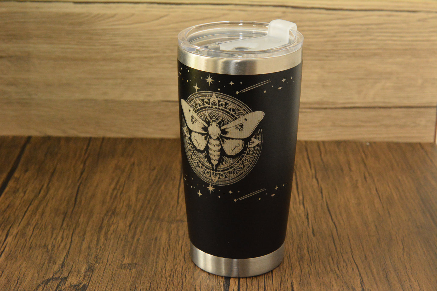 Mystical Moth Insulated Tumbler | Engraved Stainless Steel Travel Cup