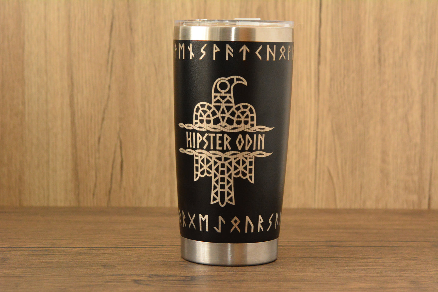 Personalised Norse Engraved Stainless Steel Tumbler , Custom Viking Travel Mug