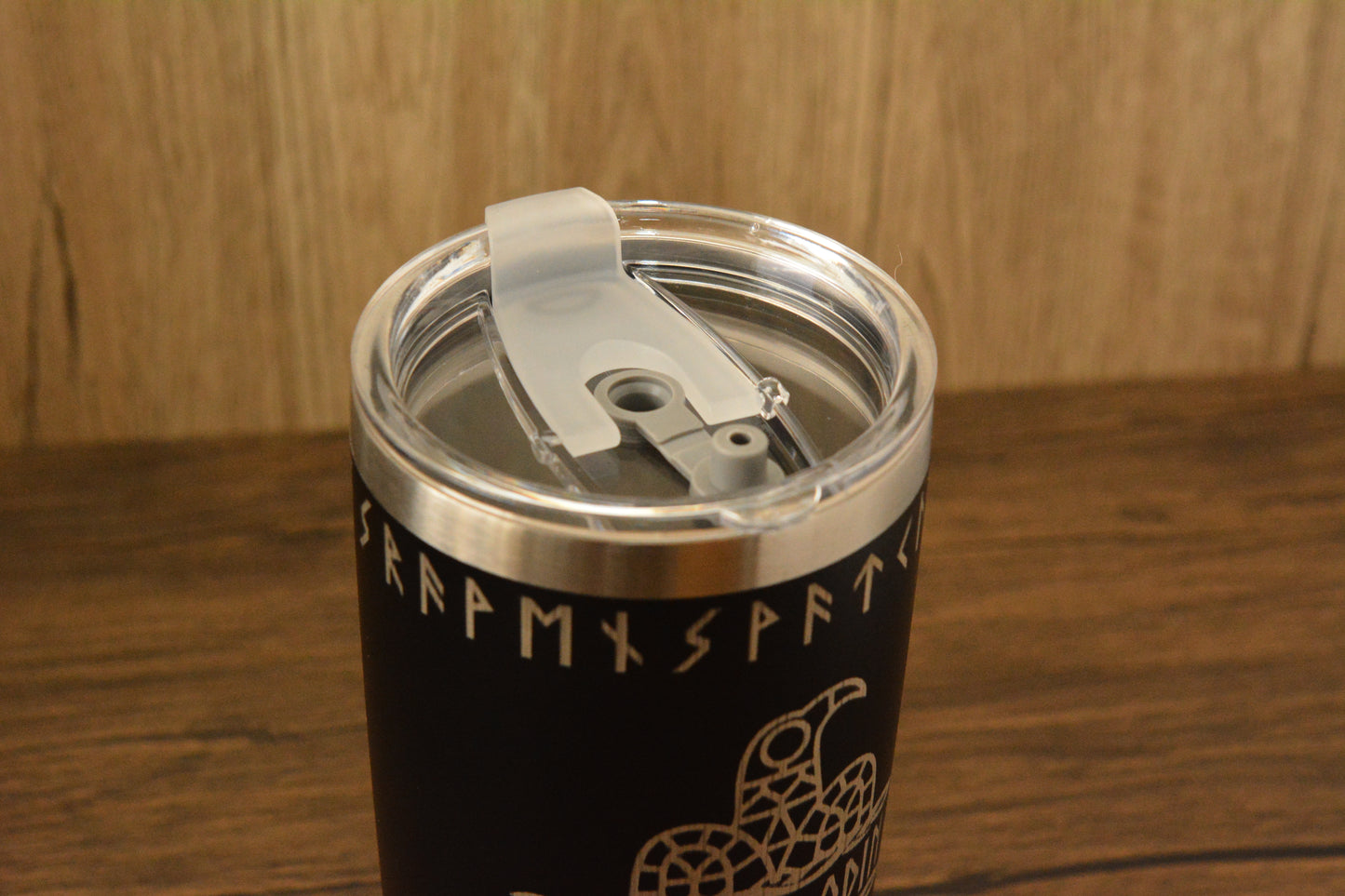 Personalised Norse Engraved Stainless Steel Tumbler , Custom Viking Travel Mug