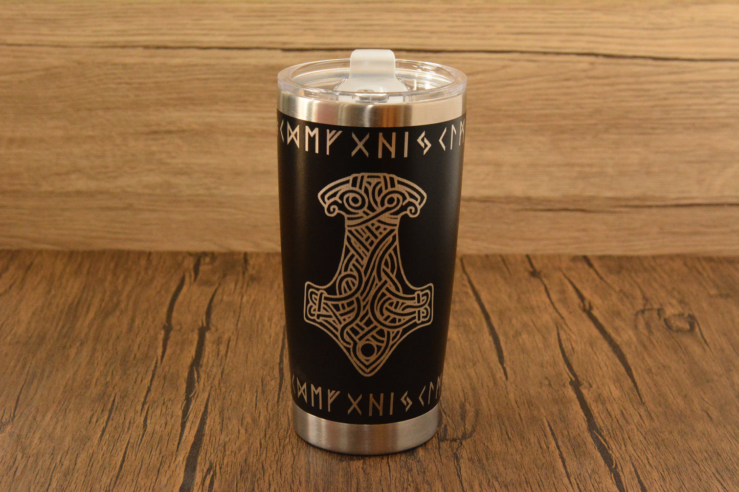 Norse Thermal Mug – Engraved Viking Travel Cup, 500ml Insulated Stainless Steel