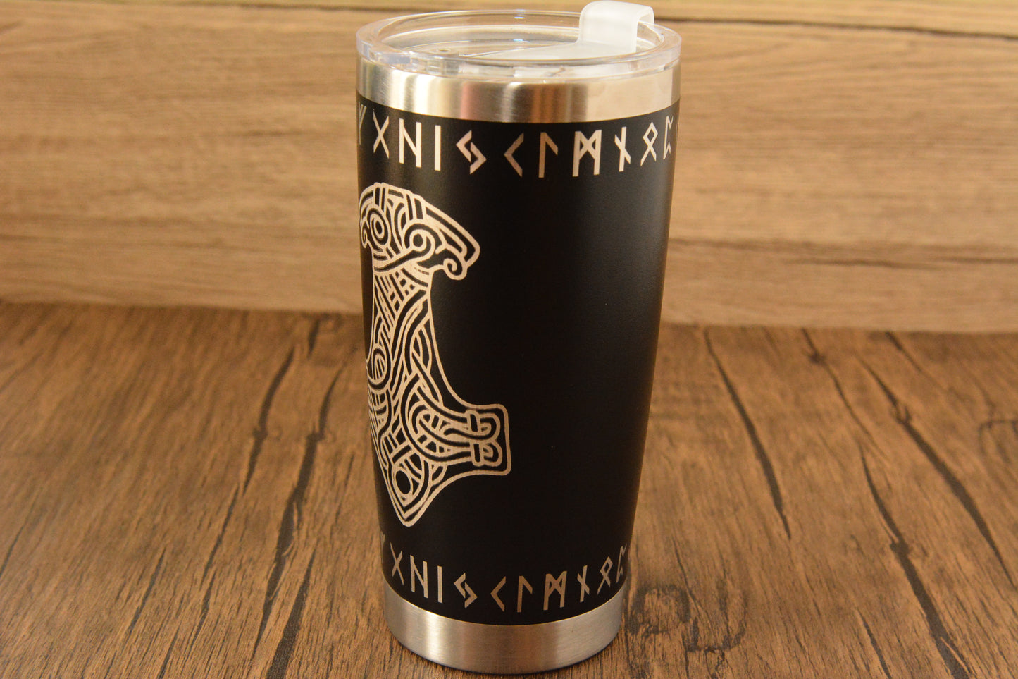 Norse Thermal Mug – Engraved Viking Travel Cup, 500ml Insulated Stainless Steel