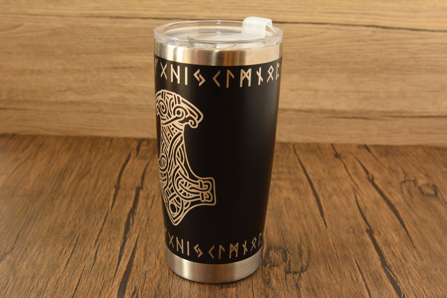 Norse Thermal Mug – Engraved Viking Travel Cup, 500ml Insulated Stainless Steel