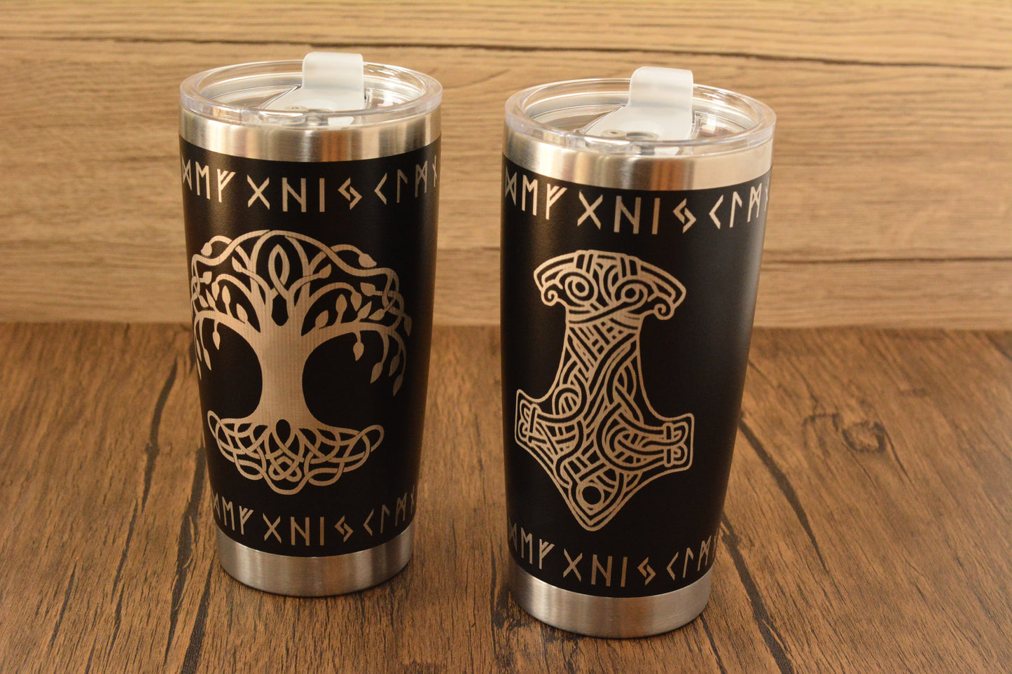 Norse Thermal Mug – Engraved Viking Travel Cup, 500ml Insulated Stainless Steel