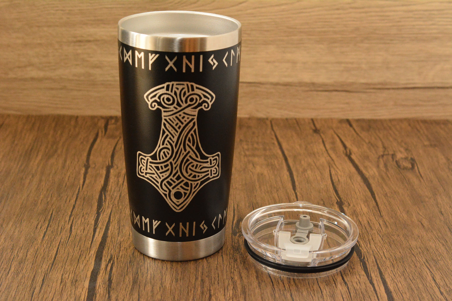 Norse Thermal Mug – Engraved Viking Travel Cup, 500ml Insulated Stainless Steel