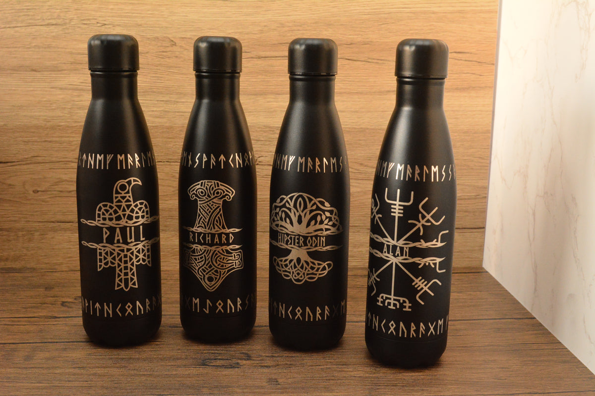 Personalised Norse Engraved 500ml Thermal Bottle