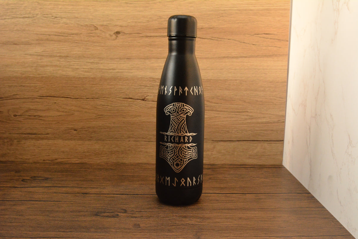 Personalised Norse Engraved 500ml Thermal Bottle