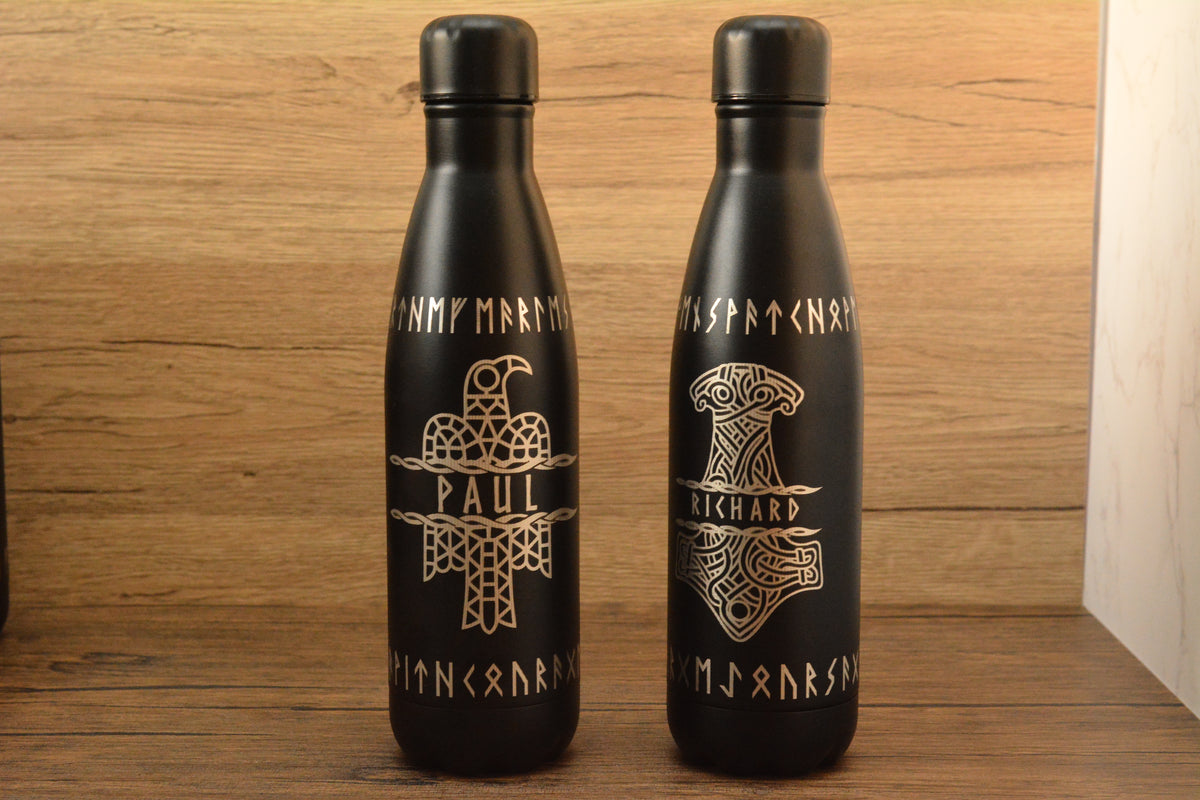 Personalised Norse Engraved 500ml Thermal Bottle
