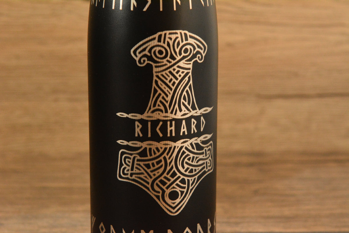 Personalised Norse Engraved 500ml Thermal Bottle