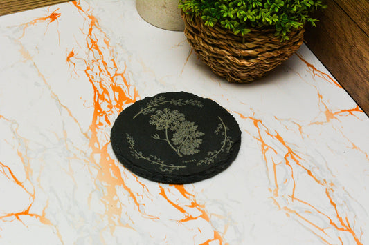 Herb Garden Slate Coaster – Rustic Kitchen Decor, Cottagecore Gift for Gardener or Chef, Cosy Home Accessory, Foodie Gift for Dad