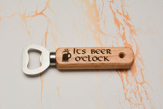 Funny Wooden Bottle Opener – Quirky Joke Gift for Dad, Beer Lover, or Housewarming – Custom Engraved Beer Opener