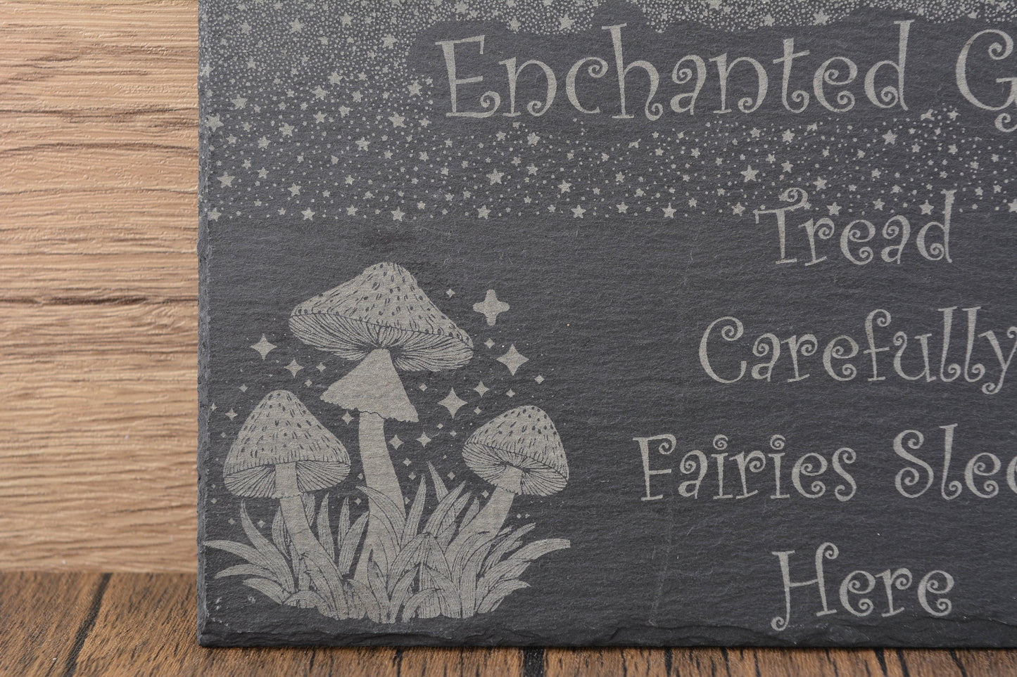 Whimsical Fairy Garden Slate Hanging Sign – Enchanted Garden Decor for Girls, Cute Outdoor Gift for Gardeners & Nature Lovers