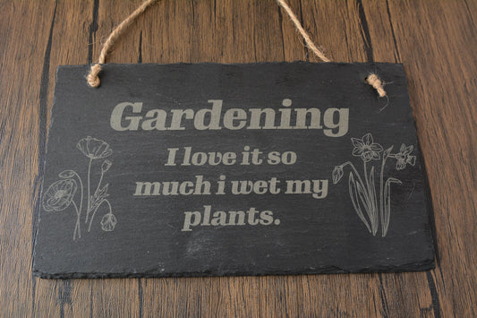 Funny Slate Garden Shed Wall Hanging Sign – Rustic Outdoor Plaque – Humorous Gift for Gardeners & Allotment Lovers