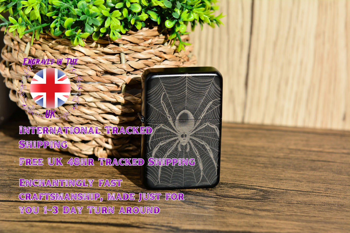 WhimsyGoth Spider Web Flip Lighter – Refillable Gothic Petrol Lighter, Laser Engraved Stainless Steel Gift, Witchy Whimsical Decor